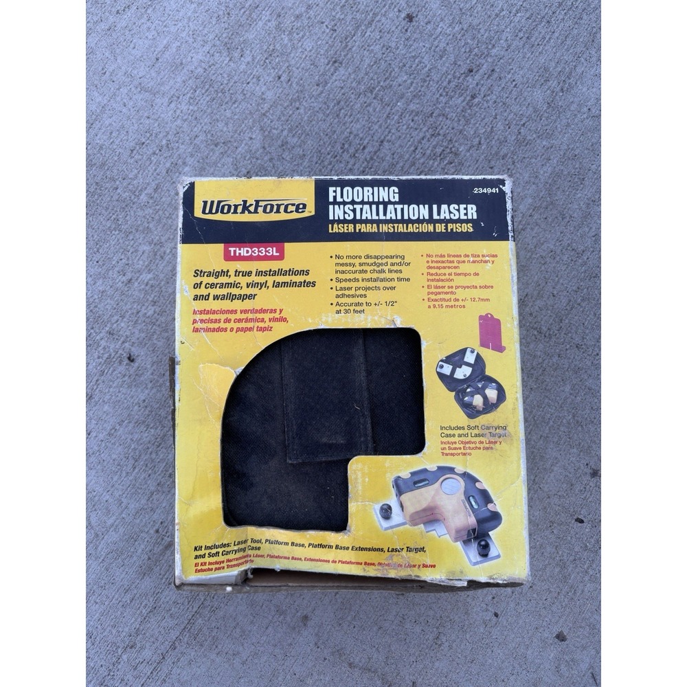Workforce THD333L Flooring Installation Laser Level Kit NEW Complete In Box